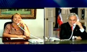 Bachelet y Piñera en su primer contacto tras las elecciones pasadas