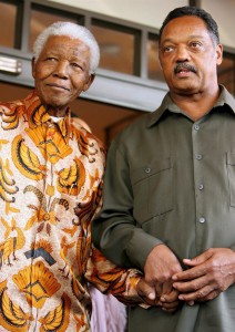 Mandela y jesse Jackson