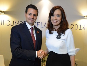 El presidente Enrique Peña Nieto y Cristina Fernández de Kirchner