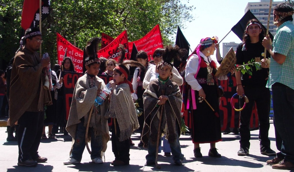 Marcha por la libertad de los presos Mapuches 