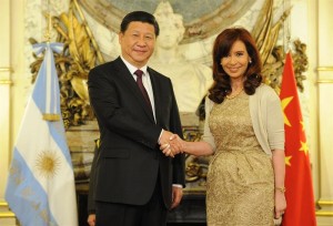 Cristina Fernández de Kirchner y Xi Jinping en julio del 2014 en Buenos Aires