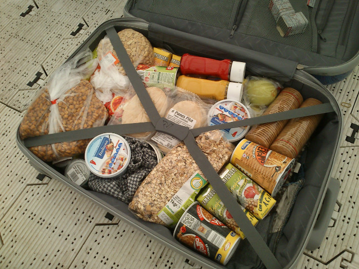 Comida de maletas