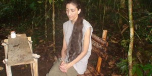 Ingrid Betancourt durante su cautiverio