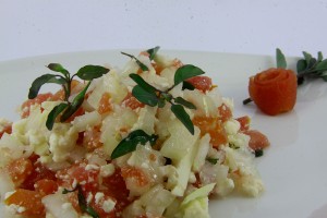 Ensalada con hojas de quirquiña