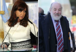 La presidenta de Argentina y el juez federal que la investiga, Claudio Bonadío