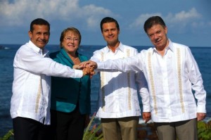 Presidentes de Perú, Chile, México y Colombia (Alianza del Pacífico)