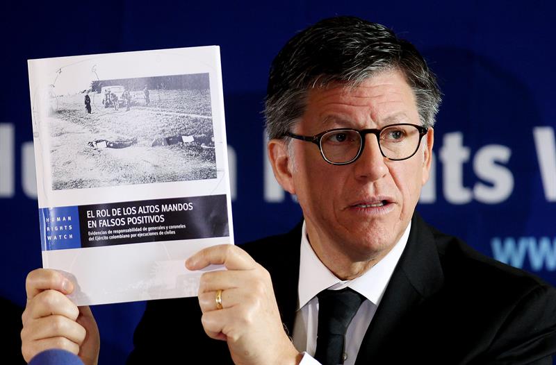 Jose Miguel Vivanco durante la presentación del informe de HRW. Foto Leonardo Muñoz (Efe)