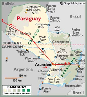 Mapa paraguay chaco