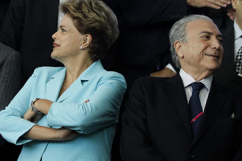 Dilma Rousseff y su vicepresidente, Michel Temer. Foto. Efe