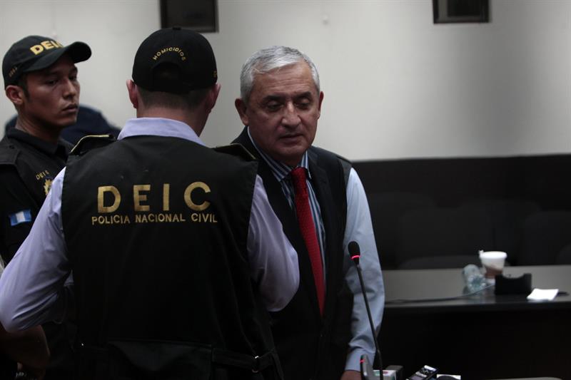 Otto Pérez Molina, ex presidente de Guatemala , el día de su detención en septiembre de 2015, en Ciudad de Guatemala. E Foto: Esteban BIBA