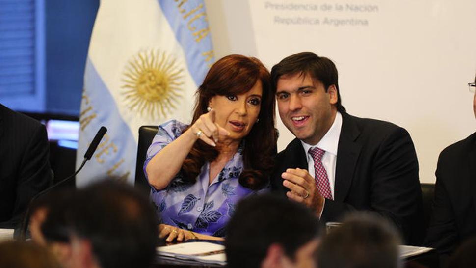 Diego Bossio con Cristina Fernández cuando era titular de la ANSES (Administración Nacional de la Seguridad Social)