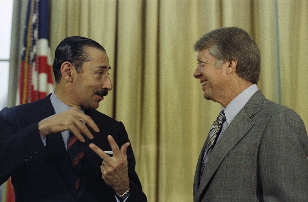 Videla en una visita a Washington con Carter en la Casa Blanca en septiembre de 1977. Foto. Bob Daugherty