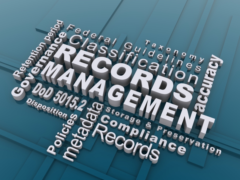 Records Management word cloud